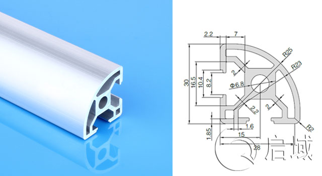 3030R半圓弧鋁型材 3030R半圓弧鋁型材