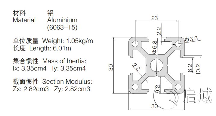 3030重型鋁型材 3030重型鋁型材