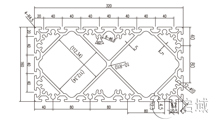 QY-8-160320工業鋁型材圖紙